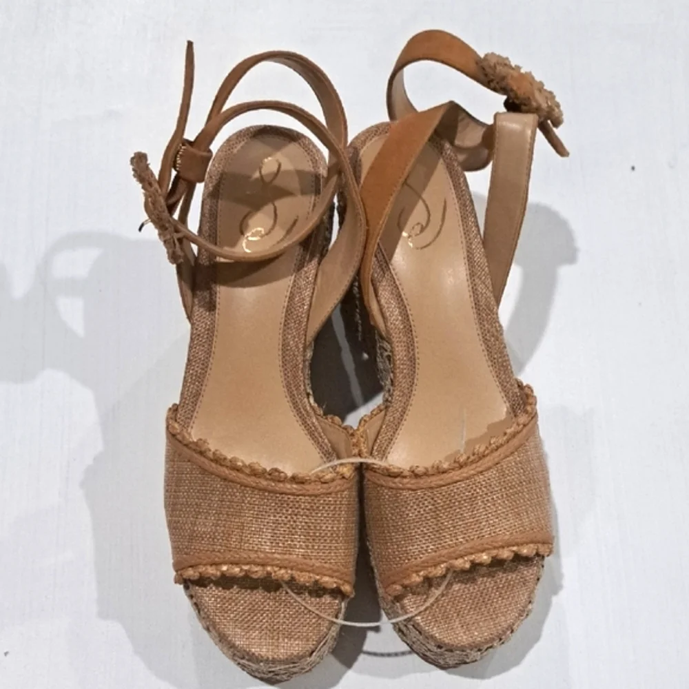 Sam Edelman Women's Amber Two-Piece Sculpted Platform Wedge Sandals